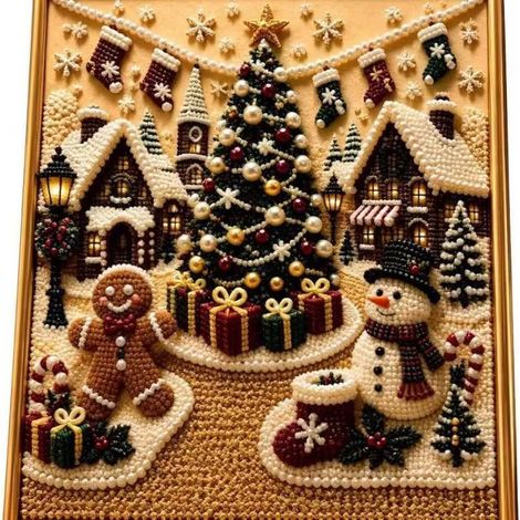 Innovative and stylish new Christmas Wall Art Kit - 3D Pearl Christmas Wall Decoration - B -