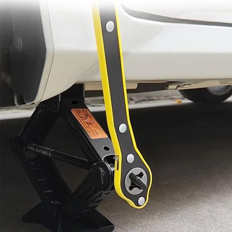 (1 pièce, style croix) Clé à cliquet pour cric automobile, clé de démontage de cric de pneu, clé en croix pour levier de vitesse (1/5)