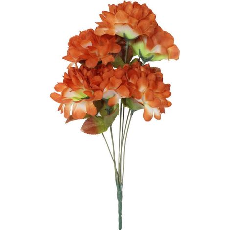 Bouquet di crisantemi nobili in una tonalità marrone chiaro - Fiori artificiali per la festa di Ognissanti (1/2)