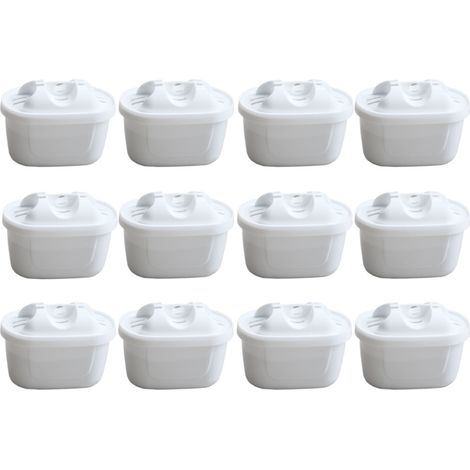 Wasser-Filter ersetzen Brita Maxtra, AquaCrest AQK-07, Anna Duomax, Bosch Tassimo, AmazonBasics, uvm. für Wasserfilter-Kannen - 12 Stück (1/2)