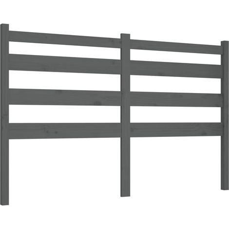 Maison Exclusive - Testiera per Letto Grigia 126x4x100cm in Legno Massello di Pino