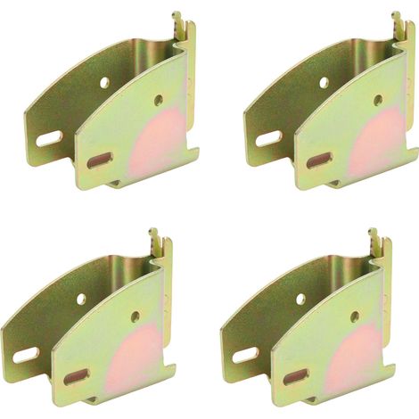 Ortviai Support de Poutre en Bois pour Rail E-Track – Lot de 4, Acier Galvanisé, pour Camion, Remorque, Fourgon, Camping-car