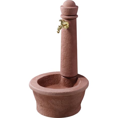 GARANTIA ROMA fontana in pietra redstone incl. rubinetto nostalgico