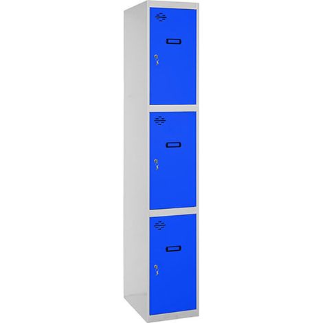 Simonrack Metallgarderobe Grau und Blau 1800x300x500 mm