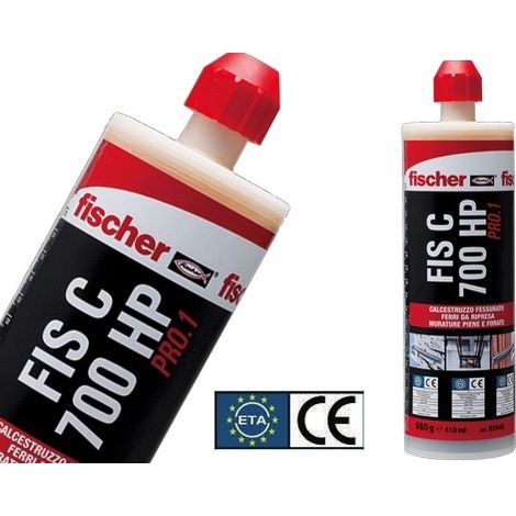 ANCORANTE CHIMICO IN RESINA PER CALCESTRUZZO E MURATURA FISCHER FIPC700 HP-PRO