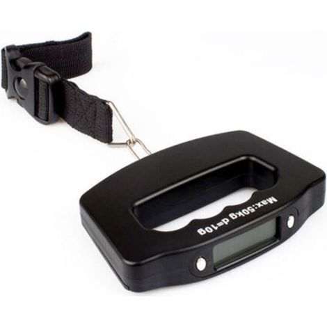 Digital LCD Luggage Scale Suitable for Suitcases Under 50 kg - Accurate and Convenient, with Tare Function and Blue Backlight, Ideal for Travel and Shopping. (1/5)