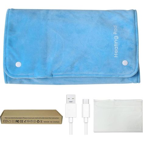 Graphen-USB-Heizkissen – Blau, Heizkissen mit konstanter Temperatur, elektrische Heizdecke, hochwertig, sparsam, ideales Geschenk für einen gemütlichen, warmen und komfortablen Winter