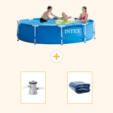 Intex Piscine Tubulaire Ronde - 305x76 cm - 3-pièces S21335 (1/5)