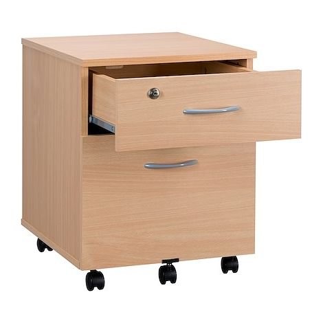 Caisson bois Cubo 2 tiroirs hêtre - Maxiburo (1/2)