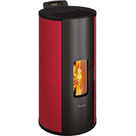 Poêle à pellet étanche Termovana LOUVRE/LISA 9.0 Rouge (1/3)