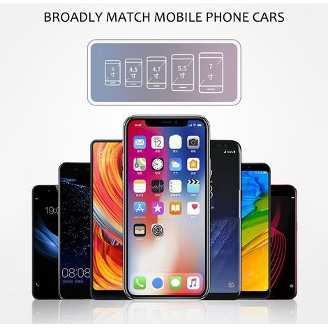 Support de téléphone de voiture en fibre de carbone, universel, avec pince pour téléphone portable de 3 à 7 pouces, accessoire de tableau de bord (1/5)
