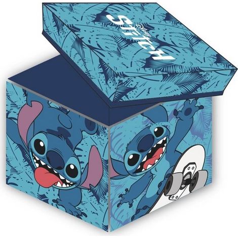 Tabouret de rangement cube - Stitch - 30x30x30cm