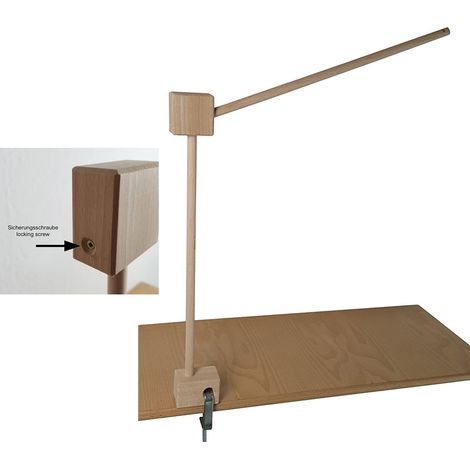Mobilehalter Holz - 100 % Naturprodukt - mit Sicherungsschraube (1/5)