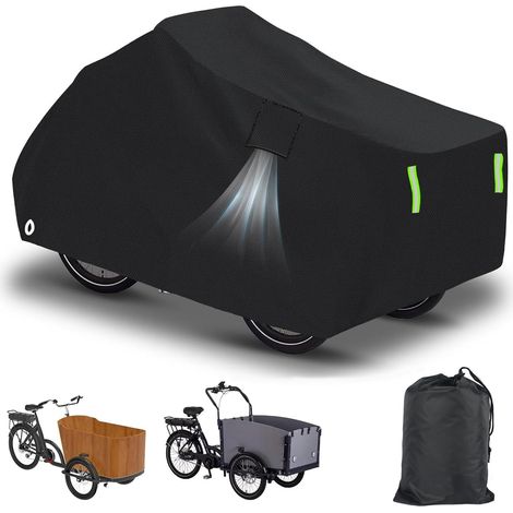 Housse de roue de chargement, 225 x 105 x 100 cm, imperméable, en Oxford 420D, housse de protection pour vélo avec trou de serrure, boucle à bandes réfléchissantes, protection UV et indéchirable (1/5)
