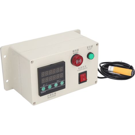 6-stelliger, zweizeiliger digitaler mechanischer Zähler, automatischer Längenzähler 100–240 V (1/5)