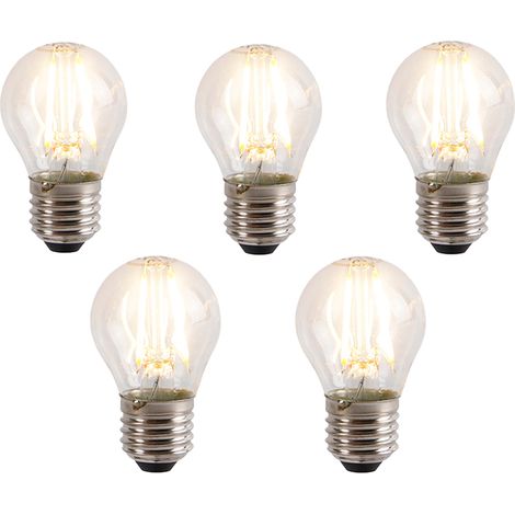 LUEDD Set di 5 lampadine LED E27 dimmerabili a 3 livelli P45 5W 700 lm 2700K