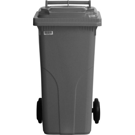 Contenedor de basura 120lts HDPE Gris con ruedas
