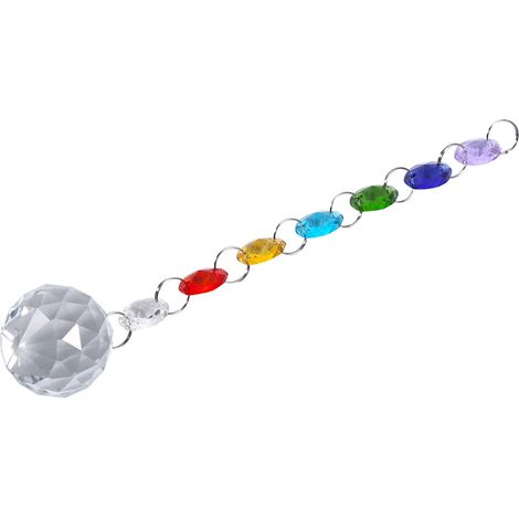 Suspension Lustre Artisanal Boule Prisme Cristal Arc-en-Ciel Déco Fenêtre Noël Luminaire Pendentif (1/5)