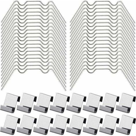 100Pcs Clips de Vitrage pour Serre Inclure 50Type W Serre Pinces en Acier Inoxydable et 50 Clips de Type Z pour Vitre de Serre,de (1/4)