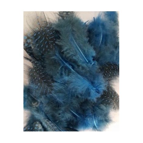 Paquete de plumas azules con manchas de 3 g (1/5)