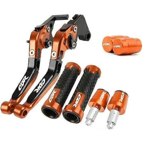 Kit de leviers de frein et d'embrayage pour Honda CBR 150R 250 300 500 2006-2024 (Orange)