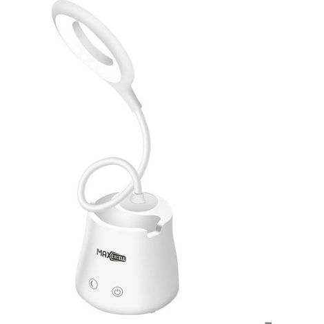 Lampe de bureau - MAX EXCELL - Ring Light - Éclairage LED - Base tactile - Bras flexible