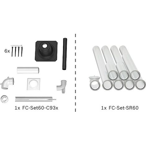 Bosch Abgas-Standardpaket Bopa FC31, Schacht starr, DN 80/125, 10m, RLU