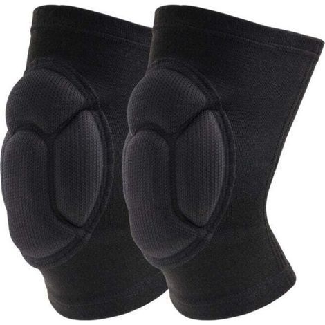 Rodilleras profesionales para el trabajo, rodilleras cómodas para suelos abrasivos, ideales para jardinería, construcción y danza. 1 par. Espuma elástica con absorción de impactos (L, 42-48 cm). (1/4)