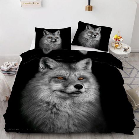 Bettwäsche-Set Fuchs 220x240 cm 3-teilig Mikrofaser mit Reißverschluss