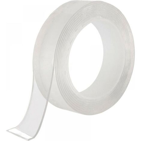 [NEVER USED] piece of extra strong double-sided adhesive tape – multifunctional – reusable, removable – transparent
