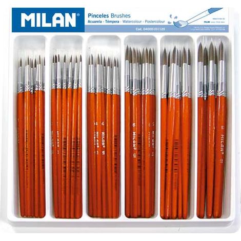 SCHOOLPACK 120 PINCELES SERIE 101 MILAN STDO