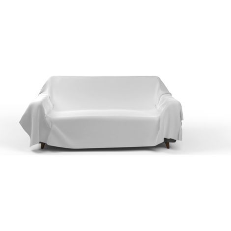 Italian Bed Linen Telo copritutto MAX COLOR tinta unita, Bianco, 170x300cm (1/3)