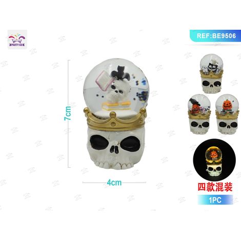 Teschio Halloween con sfera PartyGo