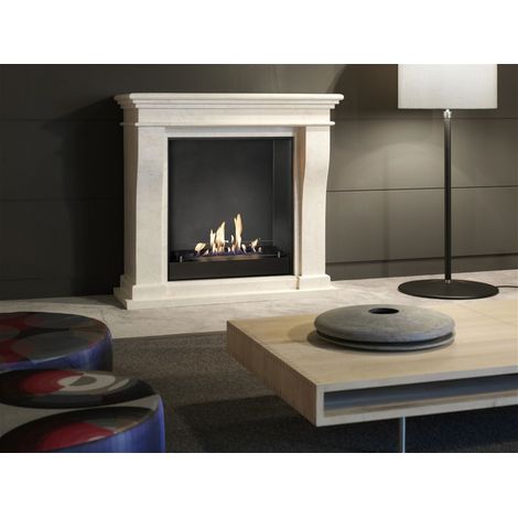 Kamineinfassung Aus Fossilstein Cm 105x44,5x99 Xaralyn Rubyfires Kretamini (1/5)