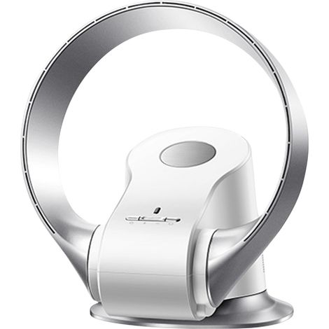 Ventilateur sans pales 9 vitesses, montage mural ou bureau, télécommande, angle large, 220V, argenté (1/5)