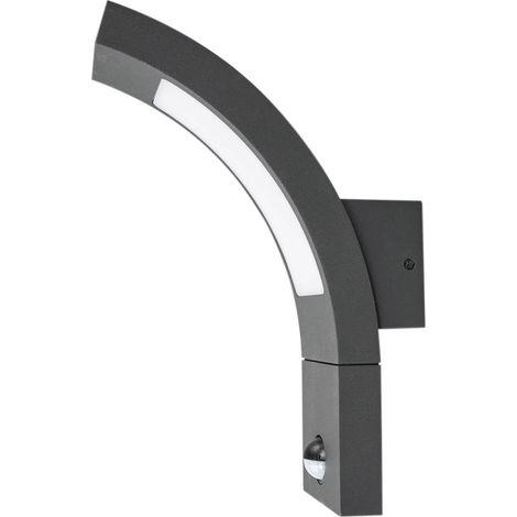 Lucande Lámpara de pared exterior 'Juvia' en Negro Aluminio