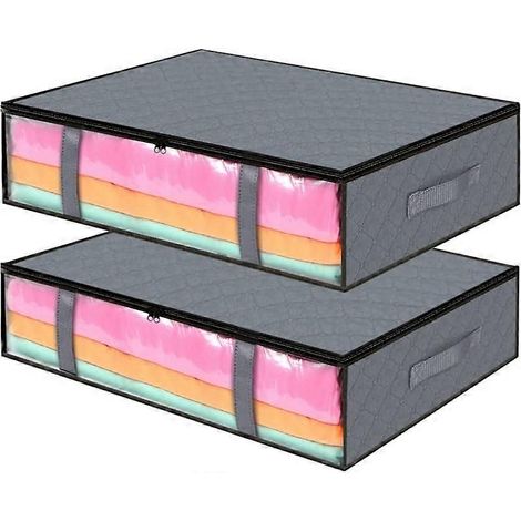 Organisateur de bijoux, lot de 2, 40L, en tissu, pliable, avec poignée, pour bagues, boucles d'oreilles et accessoires personnels.-AquaForge (1/5)