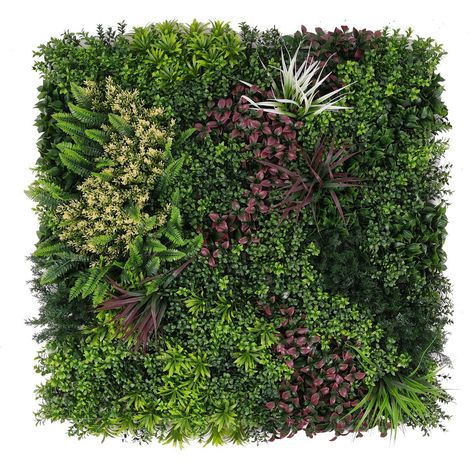 Siepe artificiale "Amazzonia" per esterno e giardino da 100 x 100 cm
