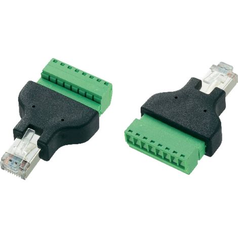 RJ45 mâle avec connexions à visser TRU COMPONENTS 569296 RJ45 mâle, droit 1 pc(s) (1/3)