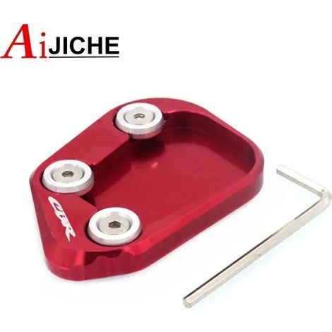 (Rouge) Béquille latérale CNC pour moto, extension de support compatible avec HONDA CBR250RR CBR 250 RR CBR250 RR 2017-2023 maxpower (1/4)