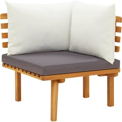 vidaXL Garden Corner Sofa with Cushions Solid Acacia Wood (1/5)