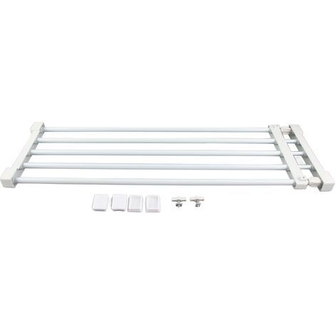 Étagère de Rangement Extensible pour Placard à Vêtements, Diviseurs de Garde-robe Réglables, Séparateur de Tension pour Armoire, Armoire, Salle de Bain, Cuisine, Bibliothèque(75120CM) (1/5)