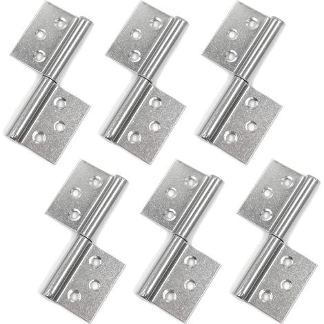 Charnières soudées, baguettes de soudure en inox pour portes métalliques, longueur 10 mm (paquet de 6) (1/4)