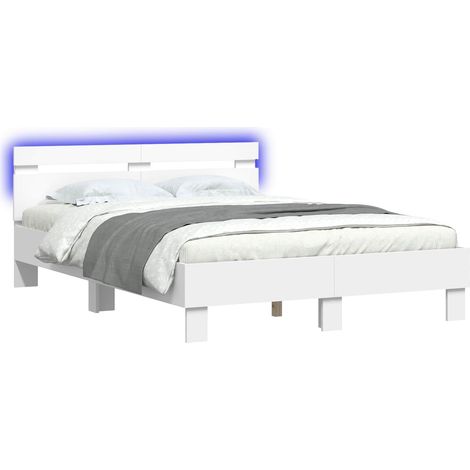 Maison Exclusive - Struttura del letto Bianco 137 x 190 cm Legno ingegnerizzato (1/5)