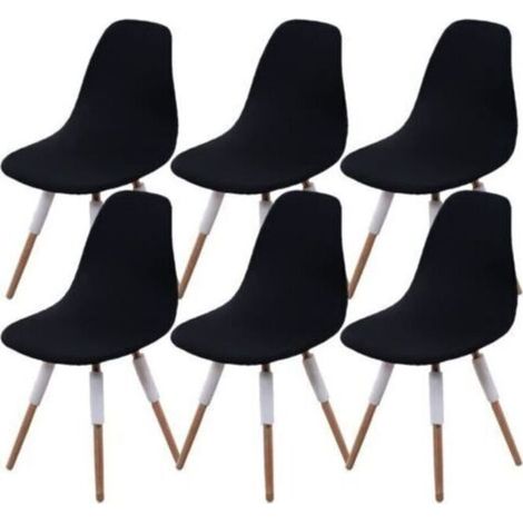 Housse de Chaise scandinave Extensible Housses Chaise de Salle à Manger scandinave 6 pièces Couvre Chaise scandinave pour Salon (1/4)