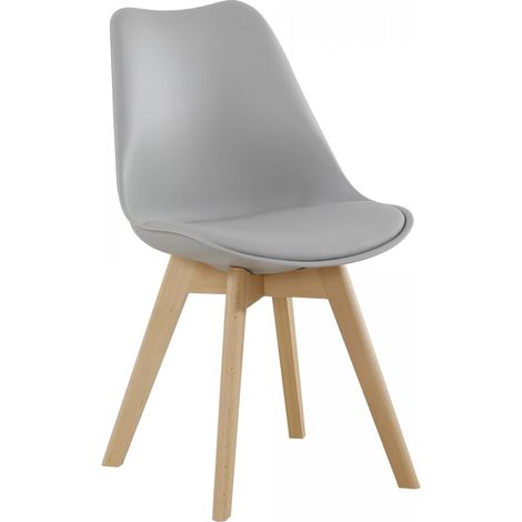 Chaise semi artisanal LOT DE 2 ATE 56x48 gris