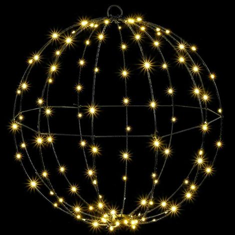Boule avec 160 LED Blanc chaud 50 cm Métal CFW395778 (1/5)