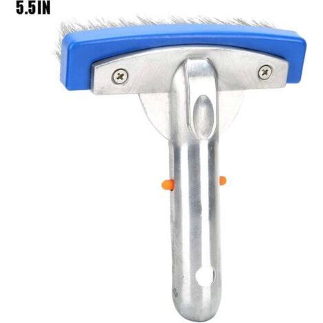 5.5in Stainless Steel Wire Swimming Pool Algae Cleaning Brush Broom Floor Wall Brushes Head A (1/5)