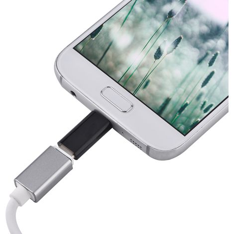 Adaptateur USB-C Femelle vers Micro USB Mâle - Connexion et Recharge Rapide pour Smartphone Android (Noir)