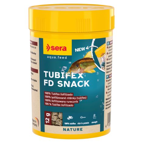 Sera FD Tubifex Nature - Golosina Rica en Proteínas - 100 ml (12 g) (1/2)